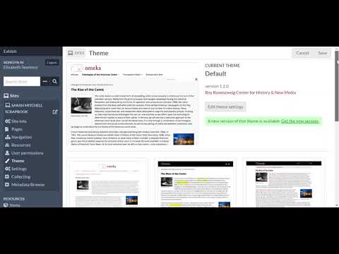 Exhibit Omeka S - Add Site & Theme