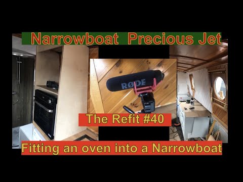 Narrowboat Refit #40  Fitting an oven into a Narrowboat