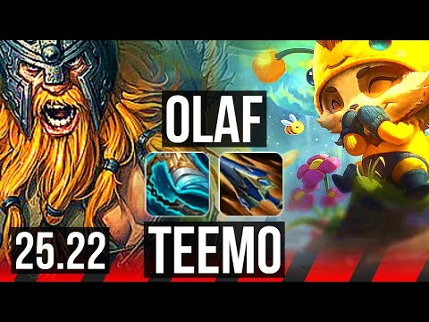 OLAF vs TEEMO (TOP) | 66% winrate | KR Master | 25.22