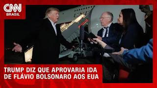 Vídeo: Trump aprova ida de Flávio aos EUA e diz que senador estava na Argentina | CNN NOVO DIA
