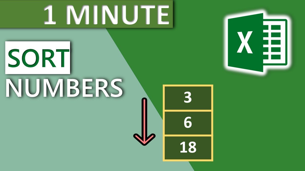 Excel Sort Column by Numbers in Ascending/Descending Order (2020)