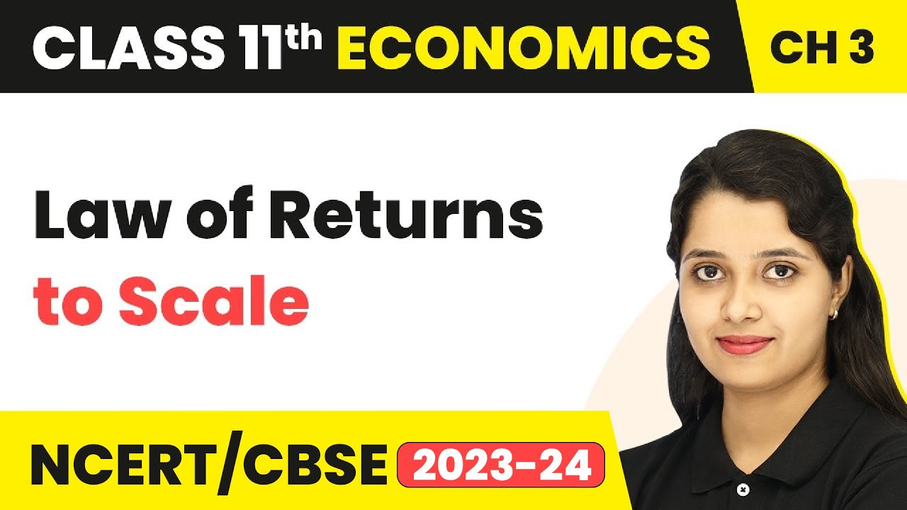 Class 11 Economics Chapter 3 | Law of Returns to Scale - Production and Cost