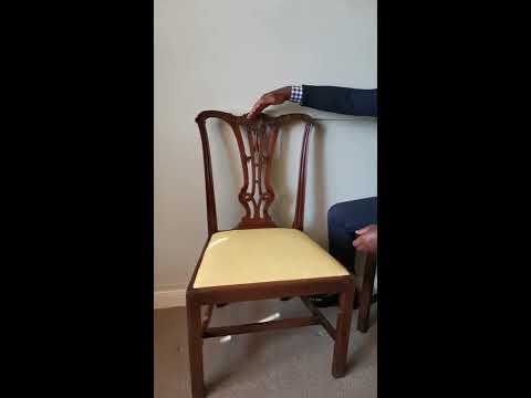 Pair of mahogany Chippendale period chairs