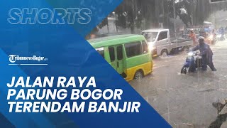 Bogor Hari Ini: Terendam Banjir Saat Hujan Deras, Banyak pengendara Mogok di Jalan Raya Parung Bogor