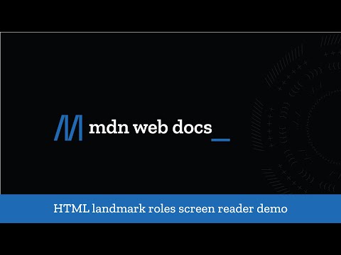 HTML Landmark Roles Screen Reader Demo - #html #accessibility