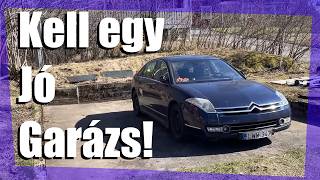 Felújított dupla garázs, betonos külső parkoló a C6-nak!