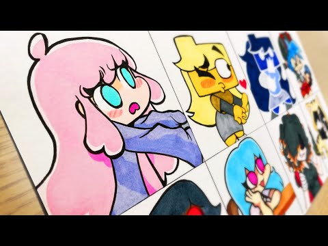 Drawing FRIDAY NIGHT FUNKIN' MOD - The FANGIRL Mod / Cloud / Meri / Beepie / Sky