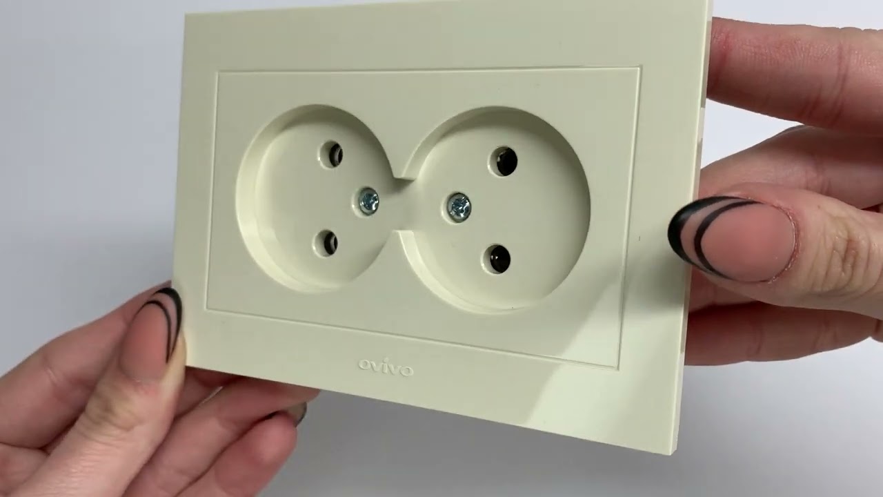 Розетка двухместная б/з OVIVO Grano крем (400-020300-908)