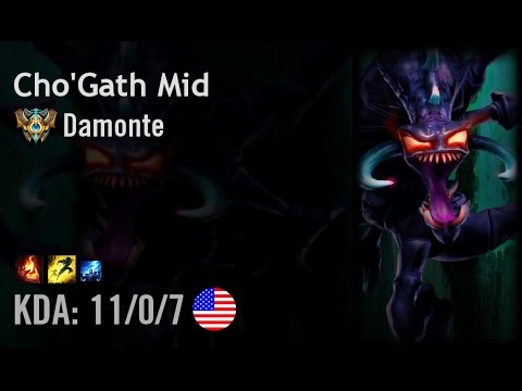 Cho'Gath Mid vs Yasuo - Damonte - NA Challenger Path 6.6