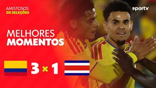 COLÔMBIA 3 X 1 COSTA RICA | MELHORES MOMENTOS | AMISTOSO INTERNACIONAL 2026 | sportv