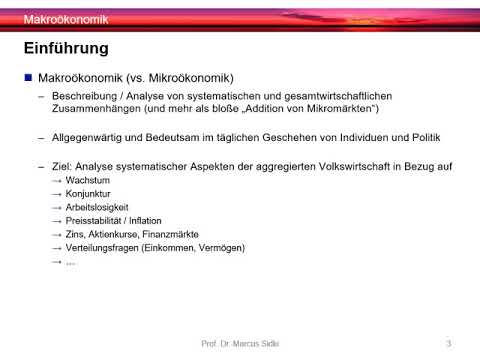 Makroökonomie 1   Einführung
