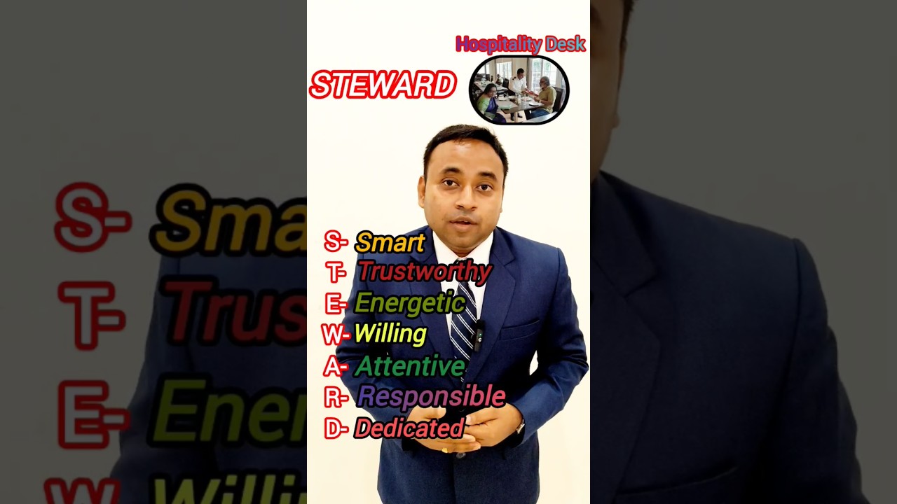 What Does ‘Steward’ Mean?#hotel #trending #hospitality #hospitality #waiterjobs #steward