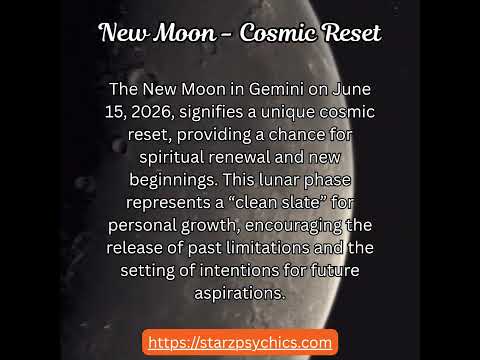 New Moon - Cosmic Reset — Starz Psychics spiritual blog, psychic insights