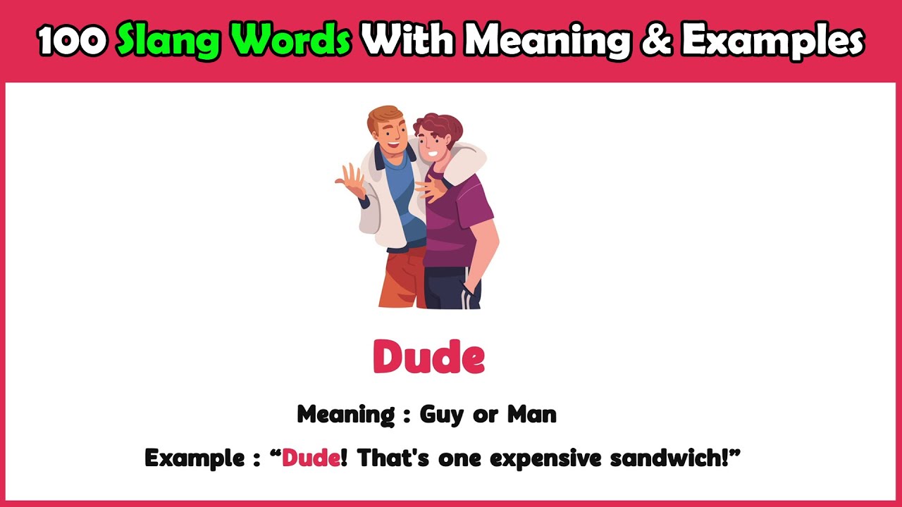 100 Slang Words in English |  Meaning and Phrases | Part 1 #slang #learnenglish