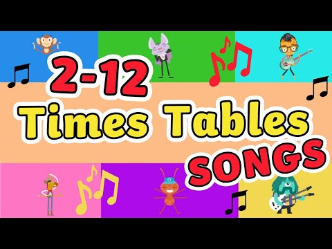 Times Tables Songs 2 - 12 | Learn Multiplication Songs for Kids