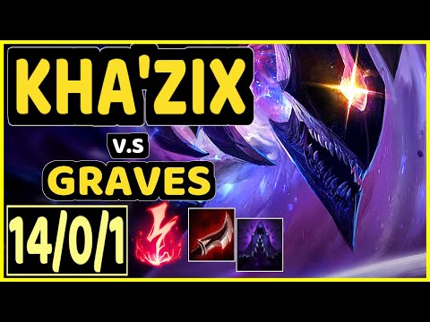 NIGHTBLUE3 (KHA'ZIX) vs GRAVES - 14/0/1 KDA JUNGLE GAMEPLAY - NA Ranked DIAMOND