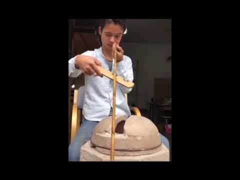 Chinese traditional handmade bamboo fishing rod