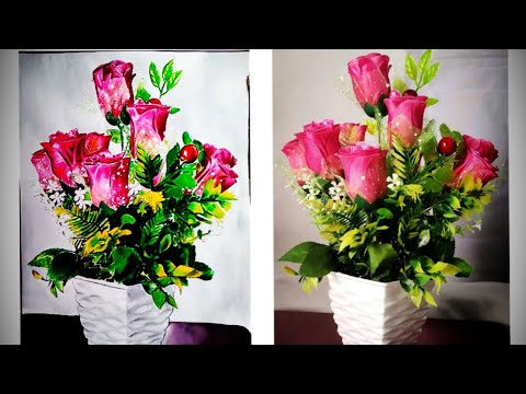 A beautiful flowers # painting |how to draw flowers # param🐻