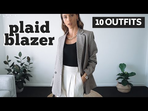 HOW TO WEAR A PLAID BLAZER | 10 Blazer Outfit Ideas...
