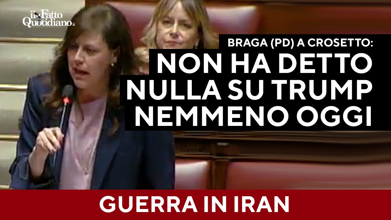 Braga (Pd) a Crosetto: “Non ha saputo dire niente su Trump nemmeno oggi, giustificate la sua guerra”