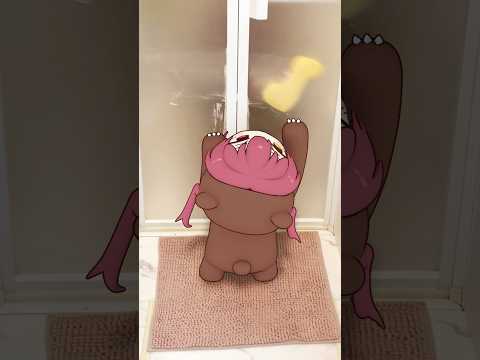 お風呂掃除で猫みたいになるクマリン🐻🐱#shorts #funnyvideo