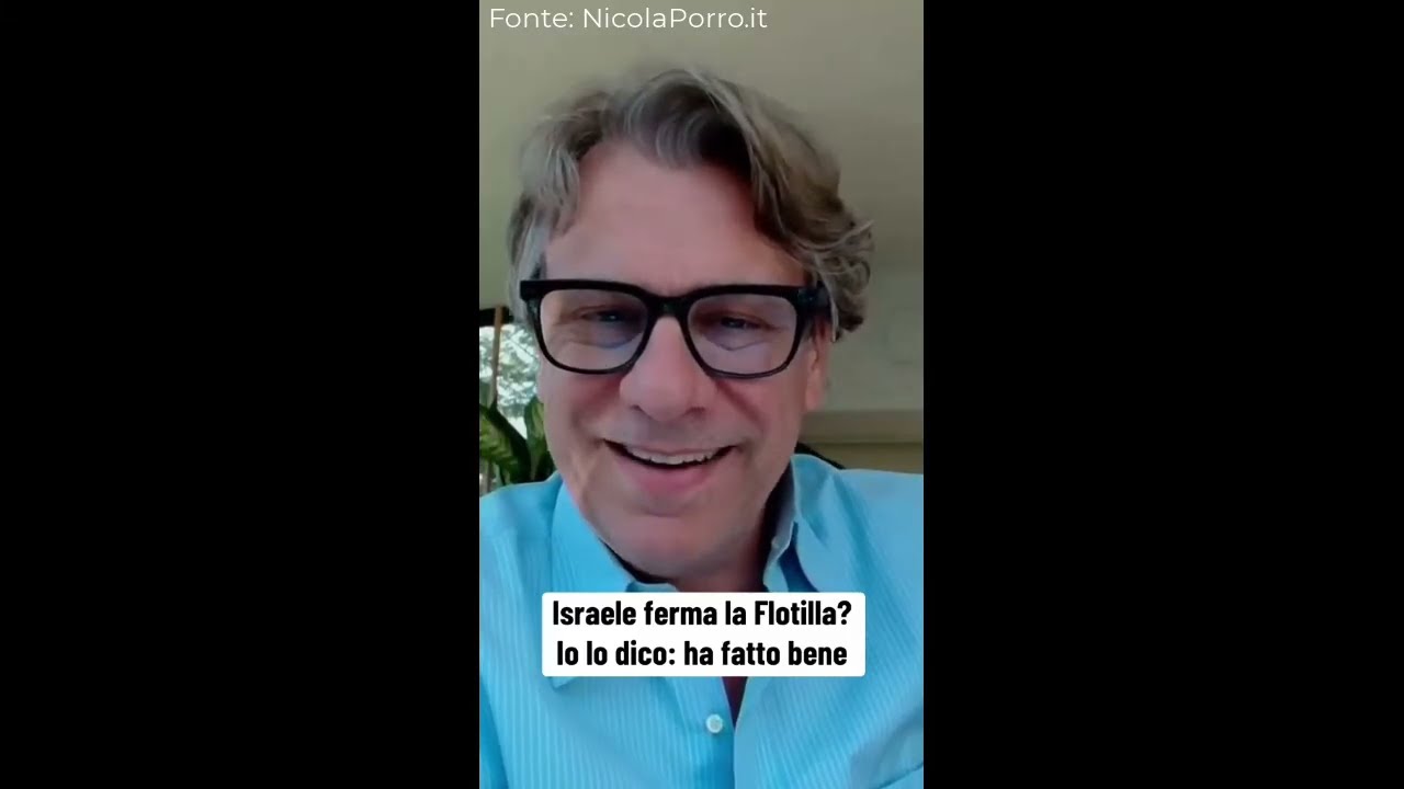 NICOLA PORRO: "FLOTILLA, NON C'È VIOLAZIONE DEL DIRITTO INTERNAZIONALE, LO DICE CHIARAMENTE L'ONU"