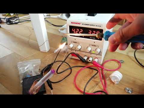 very powerful mini HFSSTC plasma flame but discharge coil in resonator with ultra large arc