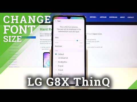 Changing the Font Size in LG G8X ThinQ