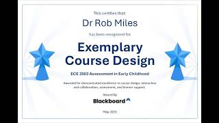 Blackboard Ultra Exemplary Course Tour - ECE3503: Assessment in Early childhood