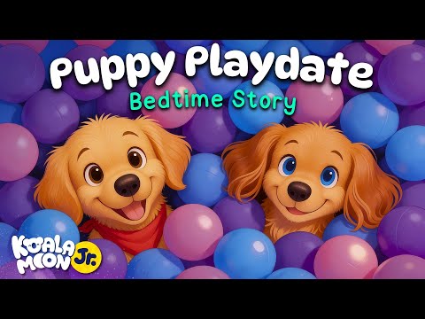 The CUTEST Puppy Playdate 🥺 Cozy Toddler Bedtime Story 💤🌙 with Relaxing Baby Sleep Music 🎶