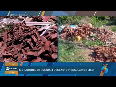 Moradores denunciam descarte irregular de lixo as margens do ribeirão Anicuns em Goiânia