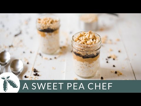 巧克力花生醬隔夜燕麥_超方便早餐食譜 (Chocolate Peanut Butter Overnight Oats  | A Sweet Pea Chef)