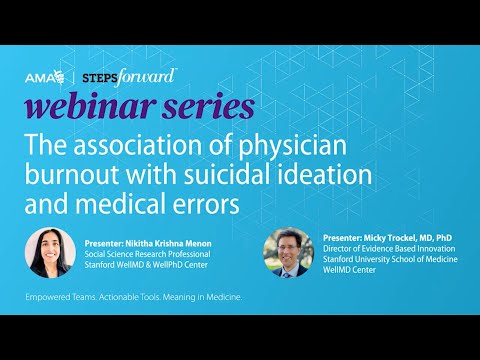 The association of physician burnout with suicidal ideation and medical errors
