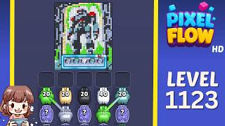 Pixel Flow Level 1123 Solution Walkthrough