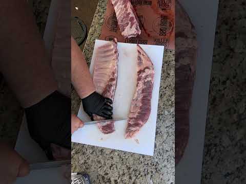 skip the butcher & trim your own whole rack of ribs... | cooking hacks | howtobbqright shorts
