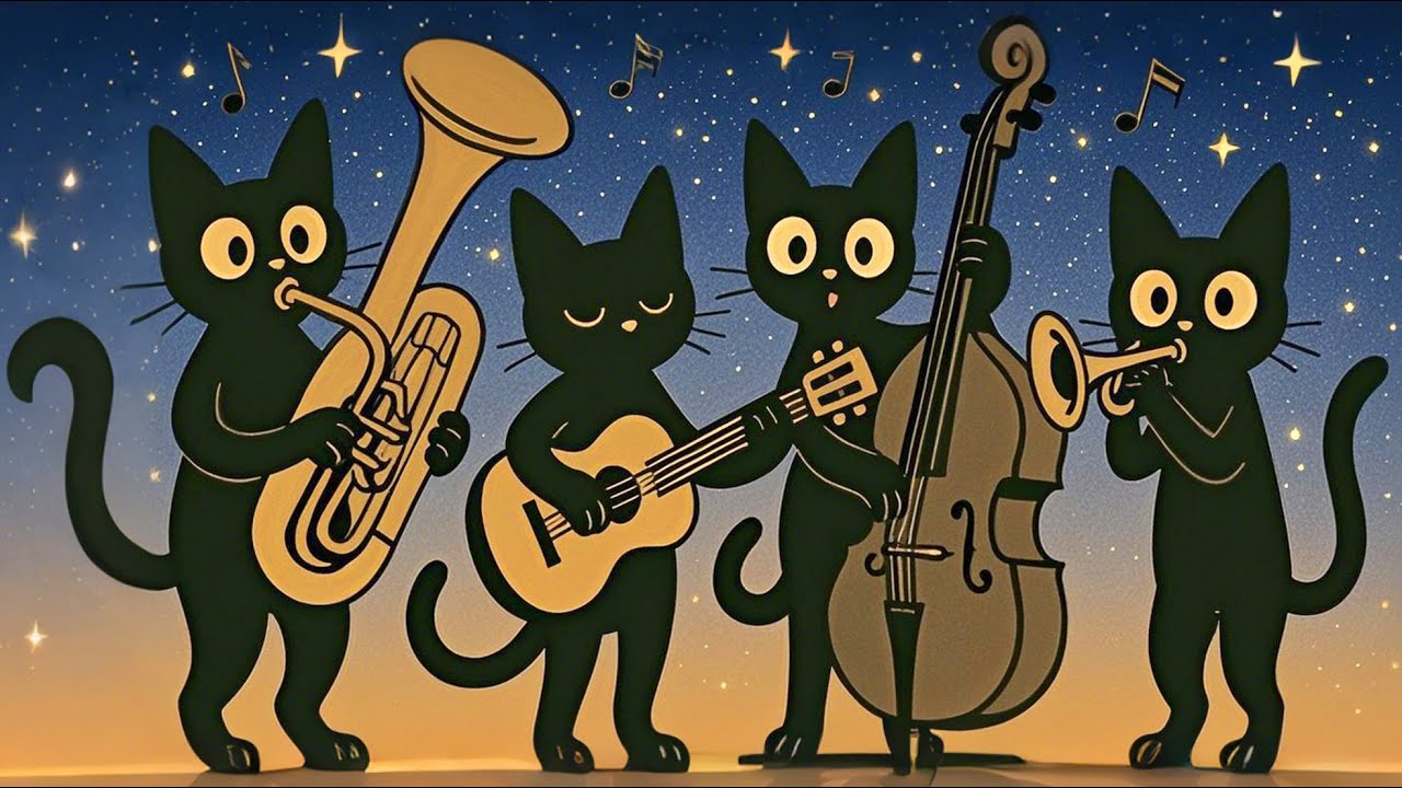 Black Cats’ Deep Bass Lounge Stylish Jazz Swing with a Playful Twist