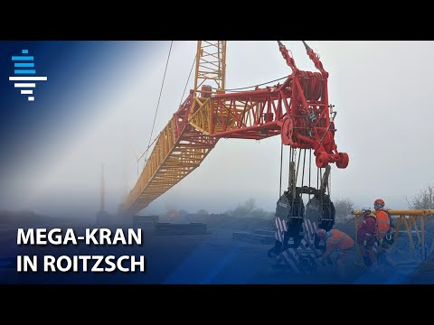 Über 200 Meter hoch: Mega-Kran für eine der größten Windkraftanlagen Deutschlands