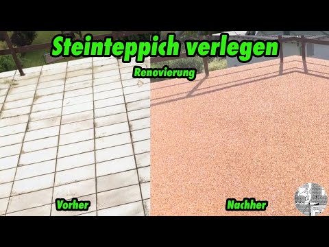 Steinteppich verlegen Renovierung Balkon und Terasse | Fliesen entfernen | Kosten | Fliesenschäden