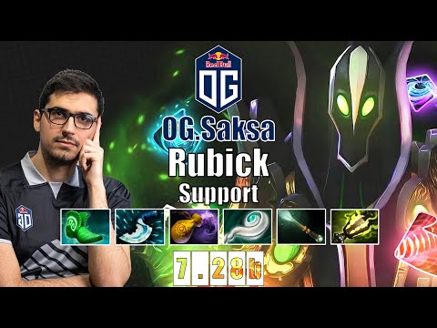 Rubick Support | OG.Saksa | OG SAKSA HARD PRACTICING RUBICK | 7.28b Gameplay Highlights