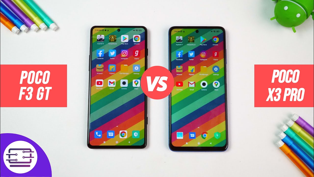 Poco F3 GT vs Poco X3 Pro Speedtest Comparison  [Dimensity 1200 vs SD860]