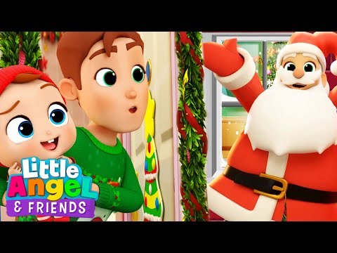 Knock Knock, Who's There? | Santa Song  | Little Angel And Friends Kid Songs