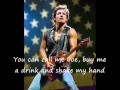 Bruce Springsteen - Nothing man (lyrics)