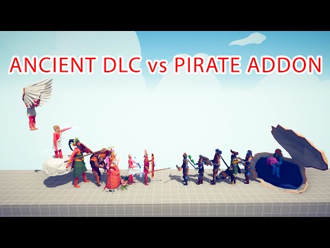 ANCIENT DLC Team vs PIRATE ADDON Team - Totally Accurate Battle Simulator TABS