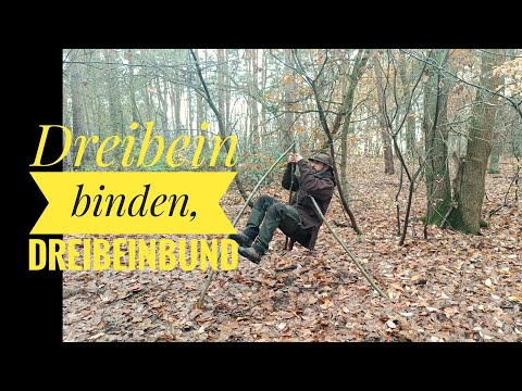Dreibein binden, Dreibeinbund #bushcraft #waldläufer #woodcraft