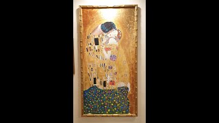 Густав Климт. Поцелуй. Gustav Klimt. Kiss. Рисуем картину. Живопись. Painting
