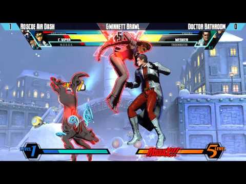 GB Sep 5, 2015 - UMvC3 - Roscoe Air Dash vs Doctor Bathroom
