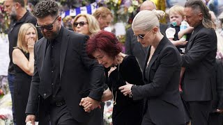 Ozzy Osbourne funeral procession: Sharon Osbourne breaks down in tears