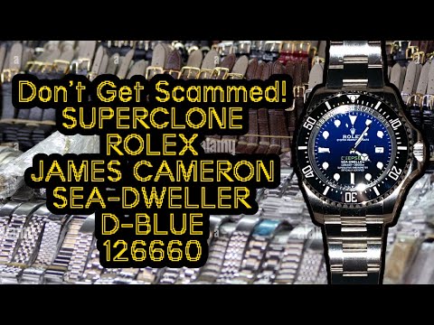 Don’t Get Scammed! SuperClone Rolex D-Blue Sea Dweller Has Surfaced! #rolex #jamescameron