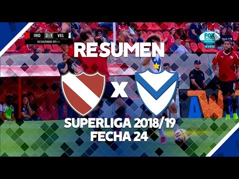 RESUMEN | Independiente 2 Vs Velez 1 | Torneo 2018/19 | Fecha 24