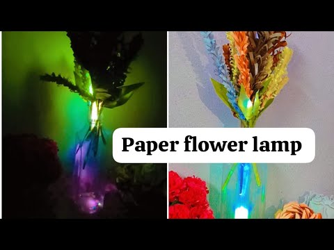 Easy paper flower lamp#art #craft #papercraft